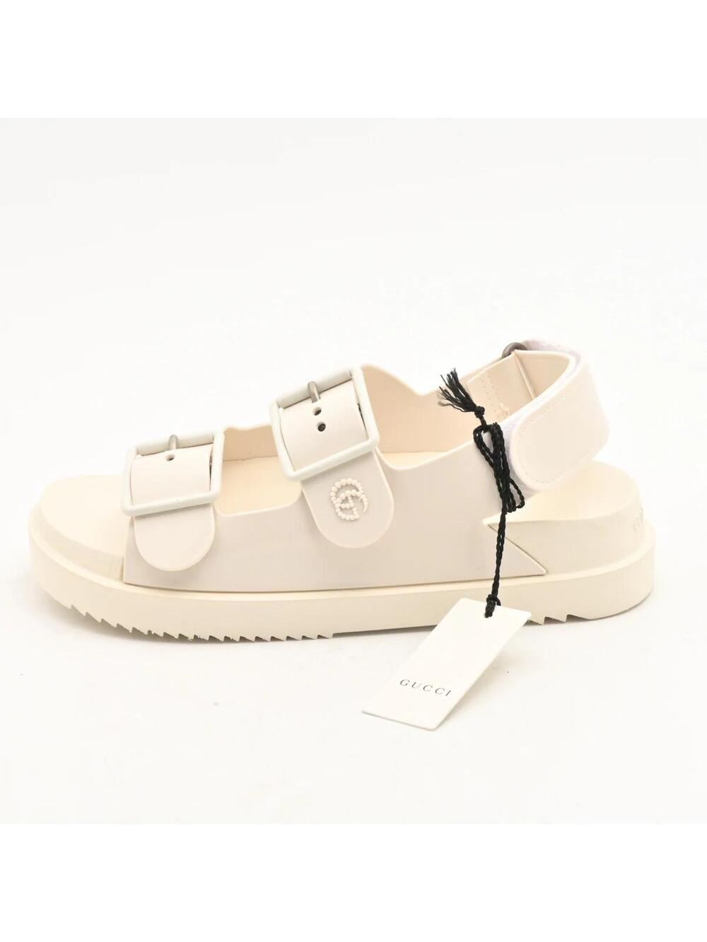 Gucci Cream Rubber Women's Sandals #339533G62B